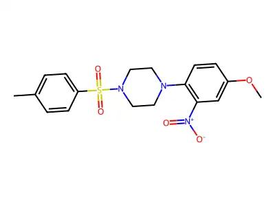 1-(4-Methoxy-2-nitrophenyl)-4-(4-methylphenyl)sulfonylpiperazine structure