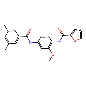 N-{4-[(3,5-dimethylbenzoyl)amino]-2-methoxyphenyl}-2-furamide structure