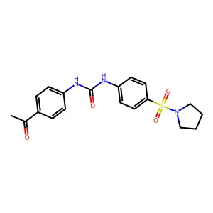 1-(4-Acetylphenyl)-3-(4-pyrrolidin-1-ylsulfonylphenyl)urea structure