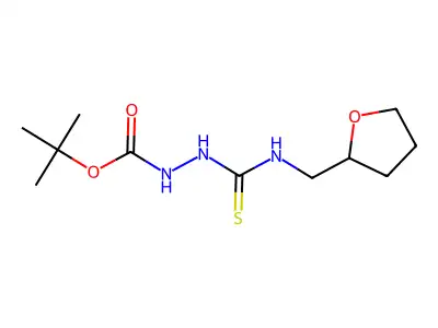 Tert-butyl 2-[(tetrahydrofuran-2-ylmethyl)carbamothioyl]hydrazinecarboxylate structure