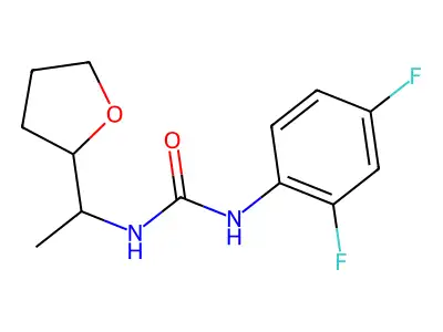 1-(2,4-Difluorophenyl)-3-[1-(oxolan-2-yl)ethyl]urea structure