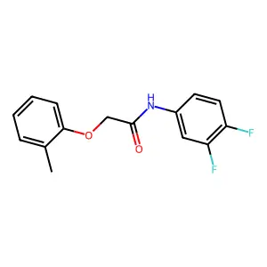 N-(3,4-difluorophenyl)-2-(2-methylphenoxy)acetamide structure