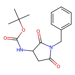 (S)-3-(N-Boc-amino)-N-benzylsuccinimide structure