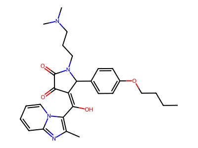 5-(4-Butoxyphenyl)-1-[3-(dimethylamino)propyl]-4-[hydroxy(2-methylimidazo[1,2-a]pyridin-3-yl)methylidene]pyrrolidine-2,3-dione structure