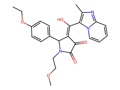 5-(4-Ethoxyphenyl)-4-[hydroxy(2-methylimidazo[1,2-a]pyridin-3-yl)methylidene]-1-(2-methoxyethyl)pyrrolidine-2,3-dione structure