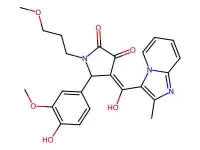 5-(4-Hydroxy-3-methoxyphenyl)-4-[hydroxy(2-methylimidazo[1,2-a]pyridin-3-yl)methylidene]-1-(3-methoxypropyl)pyrrolidine-2,3-dione structure