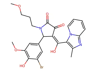 5-(3-Bromo-4-hydroxy-5-methoxyphenyl)-4-[hydroxy(2-methylimidazo[1,2-a]pyridin-3-yl)methylidene]-1-(3-methoxypropyl)pyrrolidine-2,3-dione structure