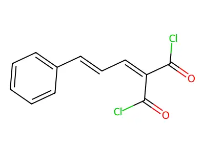 2-Cinnamylidenepropanedioyl dichloride structure
