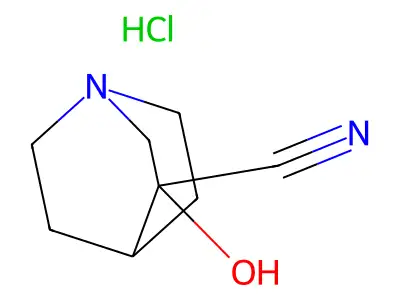 3-Hydroxyquinuclidine-3-carbonitrile hydrochloride structure