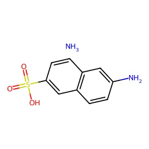 2-Naphthalenesulfonic acid, 6-amino-, ammonium salt (1:1) structure