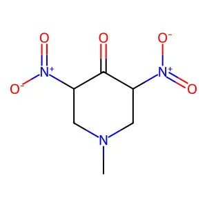 1-Methyl-3,5-dinitropiperidin-4-one structure