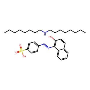 Benzenesulfonic acid, 4-((2-hydroxy-1-naphthalenyl)azo)-, dioctylamine salt structure