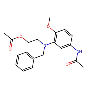 Acetamide, N-[3-[[2-(acetyloxy)ethyl](phenylmethyl)amino]-4-methoxyphenyl]- structure