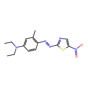 N,N-diethyl-3-methyl-4-[(5-nitro-1,3-thiazol-2-yl)diazenyl]aniline structure