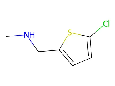 (5-Chlorothiophen-2-yl)methyl-methylazanium structure