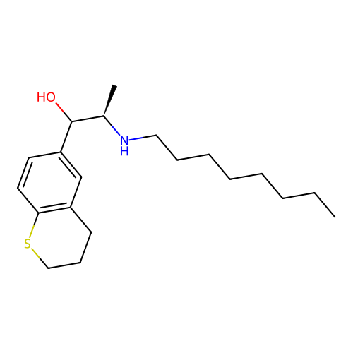 1-(3,4-Dihydro-2H-1-benzothiopyran-6-yl)-2-(octylamino)propan-1-ol structure