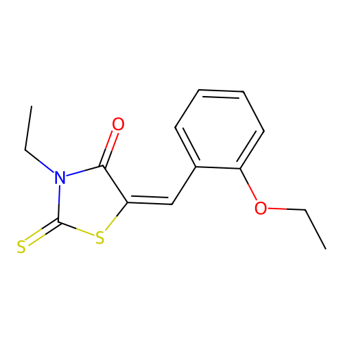 5-(2-ethoxybenzylidene)-3-ethyl-2-thioxo-1,3-thiazolidin-4-one structure