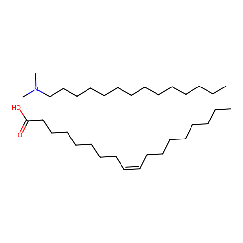 9-Octadecenoic acid (9Z)-, compd. with N,N-dimethyl-1-tetradecanamine (1:1) structure