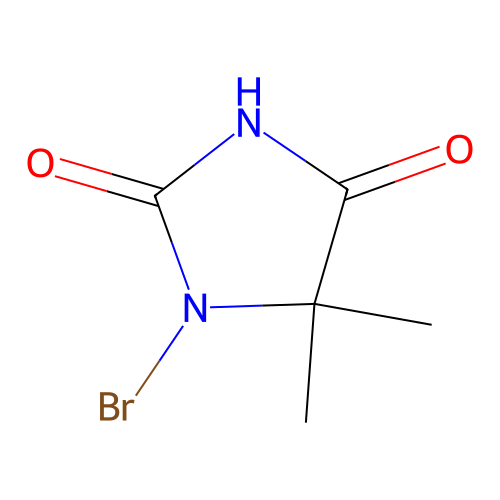 1-Bromo-5,5-dimethylhydantoin structure
