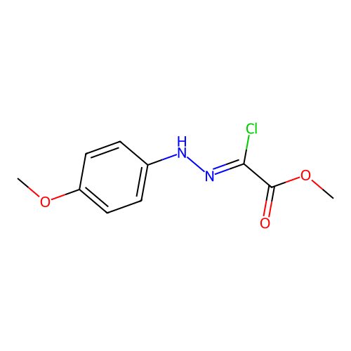 Acetic acid, chloro((4-methoxyphenyl)hydrazono)-, methyl ester structure