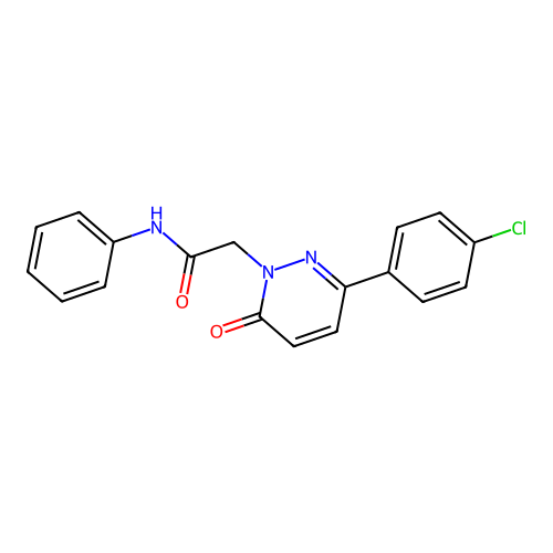 2-(3-(4-chlorophenyl)-6-oxopyridazin-1(6H)-yl)-N-phenylacetamide structure