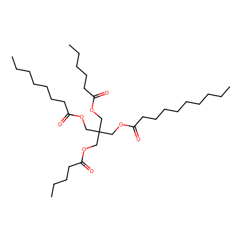 1,3-Propanediol, 2,2-bis(hydroxymethyl)-, pentanoate, hexanoate, octanoate, decanoate structure
