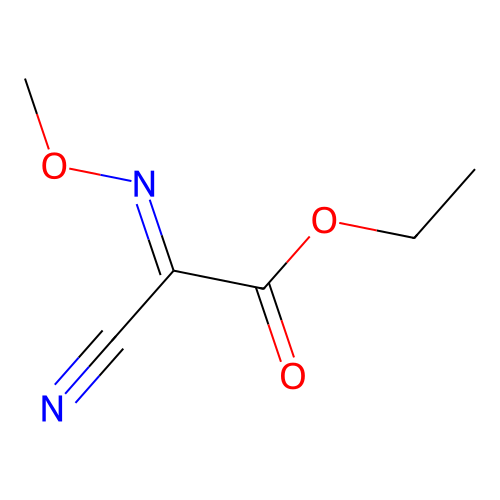 Ethyl 2-cyano-2-methoxyiminoacetate structure