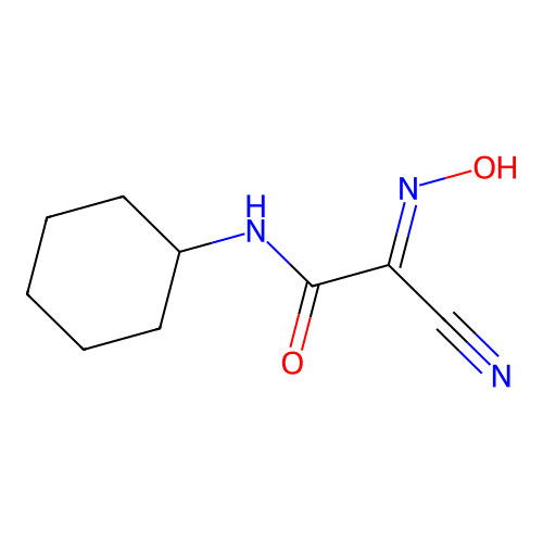 Acetamide, 2-cyano-N-cyclohexyl-2-(hydroxyimino)- structure