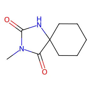 1,3-Diazaspiro(4.5)decane-2,4-dione, 3-methyl- structure