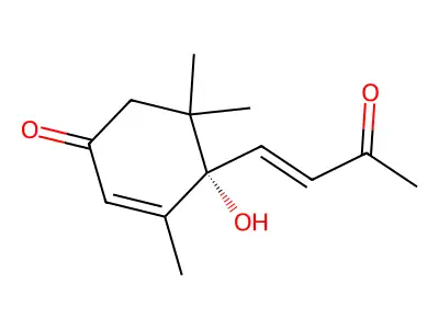 4-Hydroxy-3,5,5-trimethyl-4-(3-oxo-1-butenyl)-2-cyclohexen-1-one structure