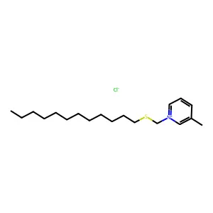 Pyridinium, 1-((dodecylthio)methyl)-3-methyl-, chloride structure