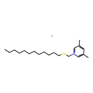N-Dodecylthiomethyl-3,5-dimethylpyridinium chloride structure