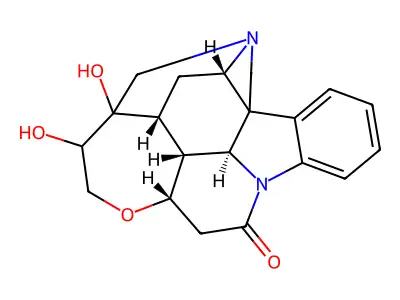 21,22-Dihydroxy-21,22-dihydrostrychnidin-10-one structure
