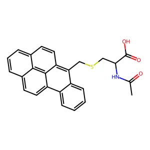 N-Acetyl-S-(benzo(pqr)tetraphen-6-ylmethyl)-L-cysteine structure