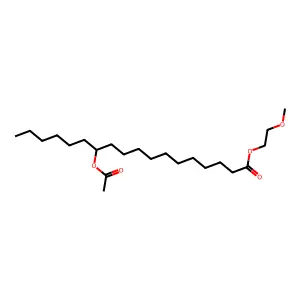 Octadecanoic acid, 12-(acetyloxy)-, 2-methoxyethyl ester structure