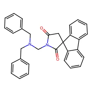 1'-[(Dibenzylamino)methyl]spiro[fluorene-9,3'-pyrrolidine]-2',5'-dione structure