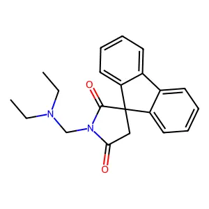 1'-(Diethylaminomethyl)spiro[fluorene-9,3'-pyrrolidine]-2',5'-dione structure