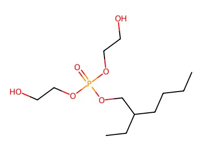 2-Ethylhexyl bis(2-hydroxyethyl) phosphate structure