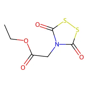 Ethyl (3,5-dioxo-1,2,4-dithiazolidin-4-yl)acetate structure