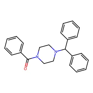 1-Benzhydryl-4-benzoylpiperazine structure