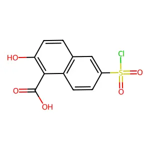 1-Naphthalenecarboxylic acid, 6-(chlorosulfonyl)-2-hydroxy- structure