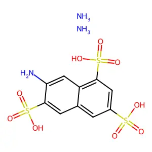 1,3,6-Naphthalenetrisulfonic acid, 7-amino-, ammonium salt (1:2) structure