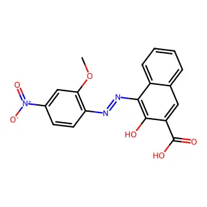 2-Naphthalenecarboxylic acid, 3-hydroxy-4-(2-(2-methoxy-4-nitrophenyl)diazenyl)- structure