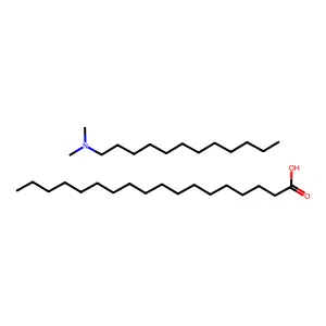 Octadecanoic acid, compd. with N,N-dimethyl-1-dodecanamine (1:1) structure