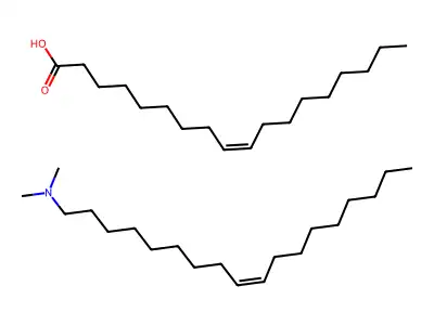 N,N-dimethyloctadec-9-en-1-amine;octadec-9-enoic acid structure