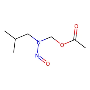 Acetic acid, (isobutylnitrosoamino)methyl ester structure