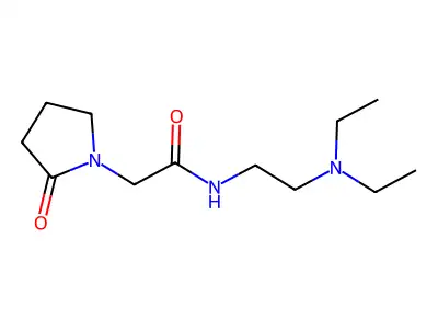 1-Pyrrolidineacetamide, N-[2-(diethylamino)ethyl]-2-oxo- structure