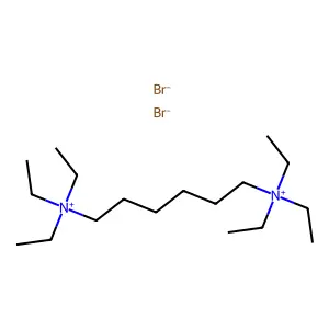 六亚甲基双(三乙基铵)二溴化物 structure