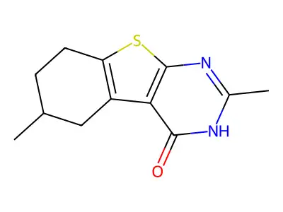5,6,7,8-Tetrahydro-2,6-dimethyl(1)benzothieno(2,3-d)pyrimidin-4(1H)-one structure