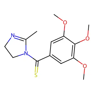 2-Imidazoline, 2-methyl-1-(3,4,5-trimethoxythiobenzoyl)- structure